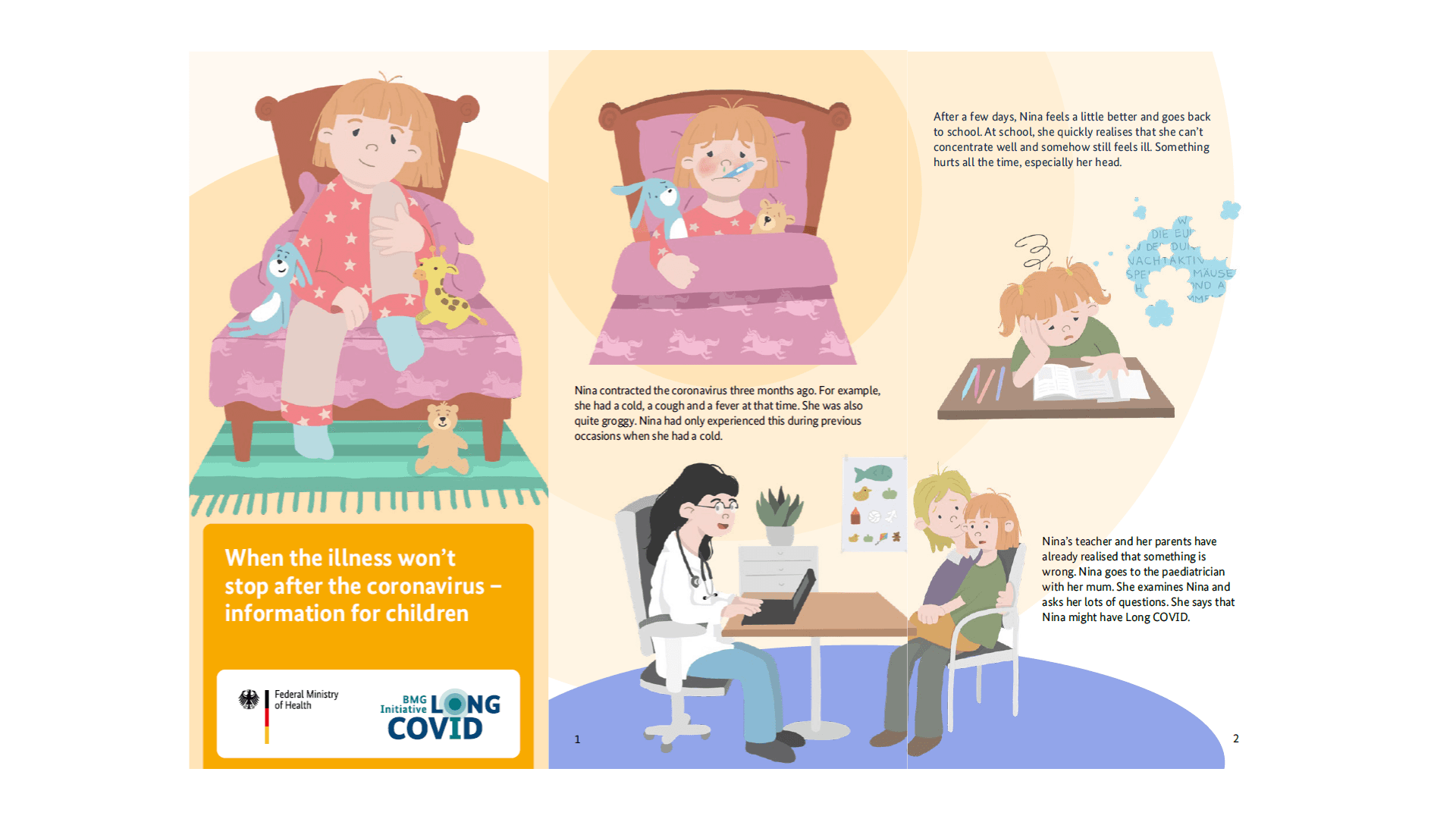 Graphic: Flyer When sickness won't stop after corona - information for children